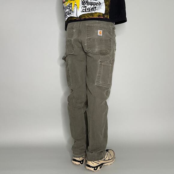 Carhartt Other - Vintage 90s Carhartt Carpenter Pants 32x34 Relaxed Fit Olive Green Canvas